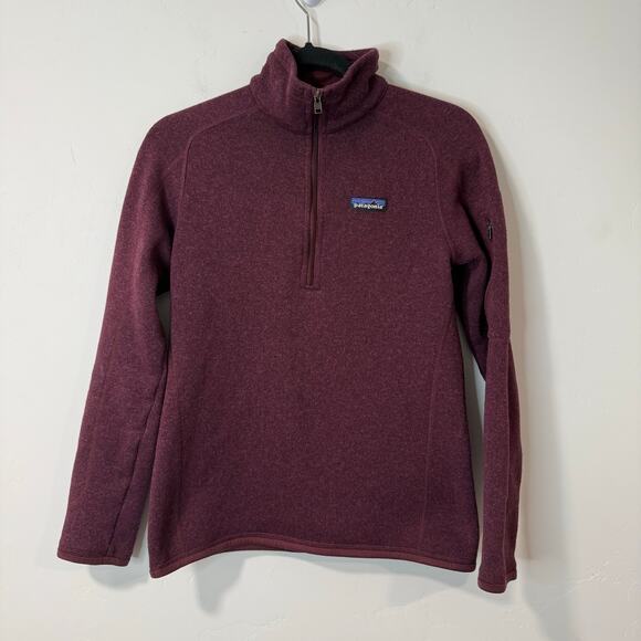 Patagonia Women's Quarter Zip Better Sweater Fleece Pullover Purple Maroon Med - Picture 1 of 8